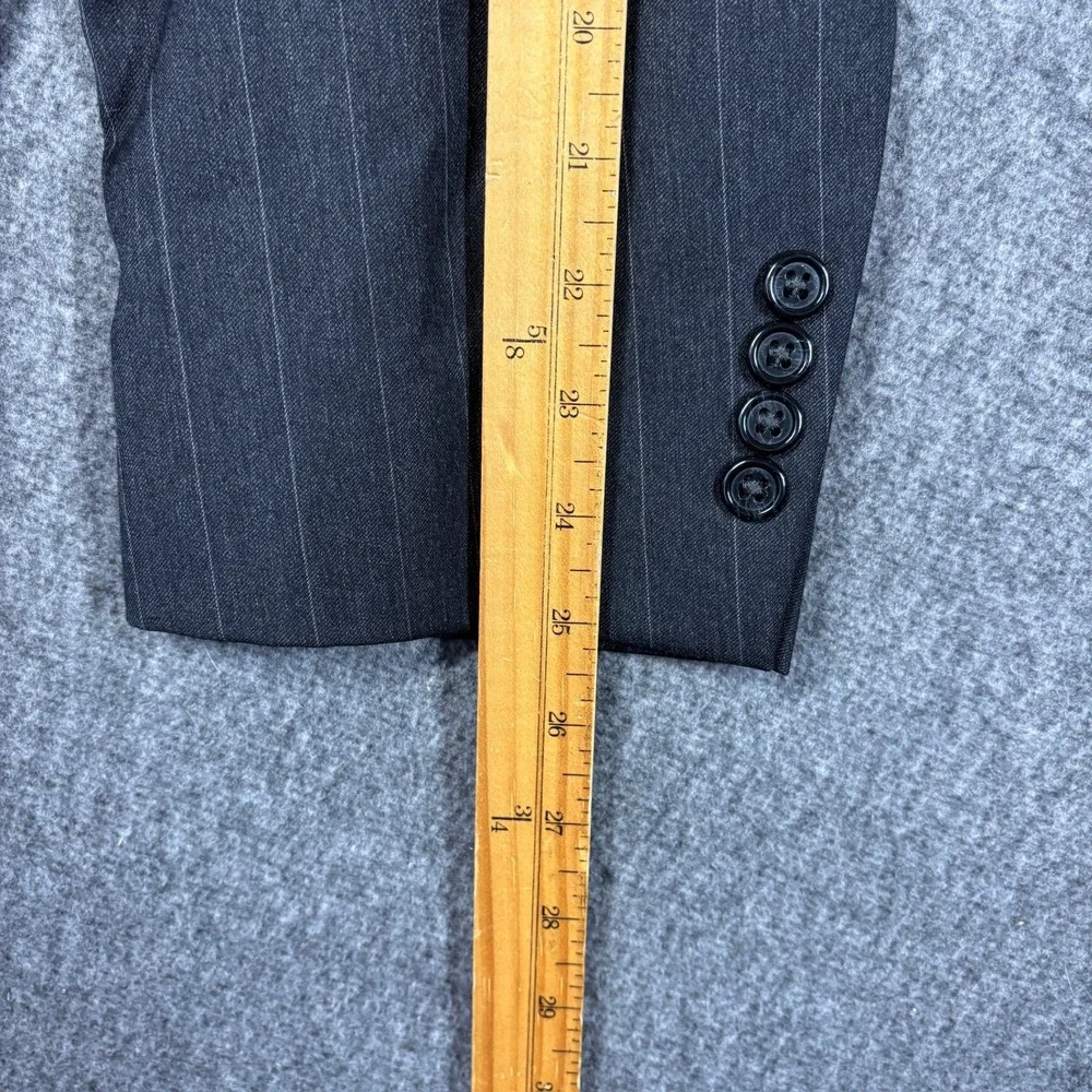 Jos. A. Bank Mens 48R Charcoal Pinstripe 100% Wool 2-Piece Suit Gordon 40X31